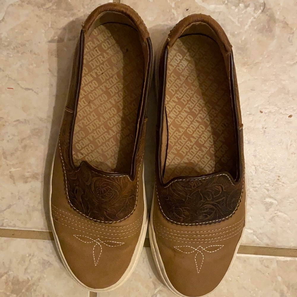 Tan and brown Durango women sneakers size 7M gently used